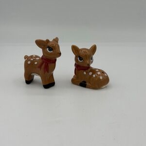 Deer Fawn Salt Pepper Shaker Shakers Kitchen Table Decoration SP Reindeer Xmas